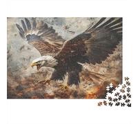 Águila Calva Puzzles Imposible,desafío for Adults Desplegar alas Entretenimiento Creativo 1000 Piezas Obra De Arte De Juego De para Adultos Y Niños 1000pcs (75x50cm)