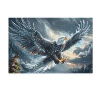 Águila Calva sobre mar de Nubes de tormenta Puzzles 1000 Piezas Impossible 3D Ultra Difícil Rompecabezas para Adultos Desafío Intelectual Estera Portátil DIY Moderno Creativo 1000 PCS