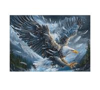 Águila Calva sobre mar de Nubes de tormenta Puzzles 300 Piezas Impossible 3D Ultra Difícil Rompecabezas para Adultos Desafío Intelectual Estera Portátil DIY Moderno Creativo 300 PCS