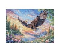 Águila Calva Volando mar de Nubes Atardecer Rompecabezas 300 Piezas Cartón para Niños Mayores 14 Años Tiempo Libre Actividad Antiestrés Más Vendido Detalle Único Original 300 PCS/40x28cm