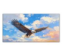 Águila Cielo Diamond Painting, DIY Diamond Painting Adultos, Cuadros de Cristales Bordado y Punto de Cruz de Arte para Decoracion Hogar, 5D Mosaicos Manualidades Pintura de Diamante 25x50cm J26-11535