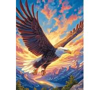 Águila con Alas Ardientes Rompecabezas 300 Piezas Cartón Resistente para Toda La Familia Mascota de Vida Silvestre Actividades Grupales Regalo Corporativo Calidad Profesional San Valentín 300 PCS