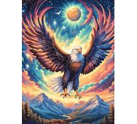 Águila con Alas Ardientes Under The Sun Rompecabezas 300 Piezas Cartón Grueso Para Coleccionistas Mascota de Vida Silvestre Cute Eventos Team Building Ocio En Casa Regalo Fin De Año Mejor Valorado 300