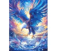 Águila con alas Azules sobre el océano Puzzle 1000 Piezas Papel Principiantes Vida Silvestre y Plantas Desarrollo Habilidades Estimulación Cerebral Juego Compartir 1000