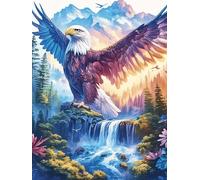 Águila con alas de arcoíris Volando sobre Cascada Puzzle 1000 Piezas Juguete Educativo Familiar Fauna Mascotas Rompecabezas 3D para Hombres Y Mujeres Construir Maquetas Desafío Intelectual 1000 PCS