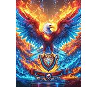 Águila con alas de Fuego and A Shield Rompecabezas 1000 Piezas Cartón Resistente para Toda La Familia Vida Silvestre y Plantas Desconectar Estrés Ocio Creativo En Casa Mejor Valorado 1