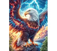 Águila con alas de Fuego Rompecabezas 500 Piezas Cartón para Adultos Y Adolescentes Vida Silvestre y Mascotas Hobby Colección Toda La Familia Decoración Única Hogar 500 PCS