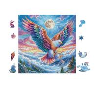 Águila con alas de luz de Luna Rompecabezas 100 Piezas Cartón para Toda La Familia Entretenimiento Casero Calmar La Mente Calidad Profesional Detalle De Regalo 28x28cm