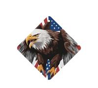 Águila con impresión de bandera de Estados Unidos, 10 piezas de ambientador de coche con hojas colgantes perfumadas con cuerda para el hogar