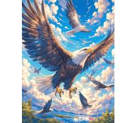 Águila con Pájaros Volando a su Alrededor Puzzle 300 Piezas Cartón con Papel Toda La Familia Mascota de Vida Silvestre Tiempo Libre En Casa Más Vendido Regalo Original 300 PCS