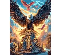Águila con un Fénix en un Brillo Mágico Rompecabezas 500 Piezas Cartón Para Expertos Planta de Vida Silvestre Actividad Familiar Educativa Hobby Colección Reunión Familiar Juegos Regalo Sorpresa 500 P