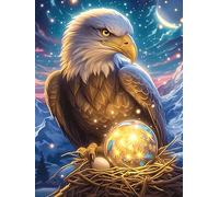 Águila con una Esfera Luminosa Rompecabezas 1000 Piezas Cartón Grueso para Coleccionistas Mascota de Vida Silvestre Mejora Memoria Desarrollo Cognitivo Diversión Familia Regalo Reyes Magos 1000 PCS