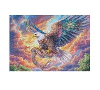 Águila con una Serpiente arcoíris bajo Las Estrellas Puzzles 300 Piezas Maquetas 3D Construir Sin Pegamento Rompecabezas Educativo para Familia Desafío Intelectual Decoración Hogar 300 PCS