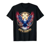Águila Cristiana Patriótica USA Fe Dios y País América Camiseta