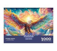 Águila de Alas Arcoíris Vuela Entre un Paisaje Brillante Puzzle De 1000 Piezas águila Cartón Reciclado Premium, Regalo para Todas Las Edades 70x50cm/1000pcs