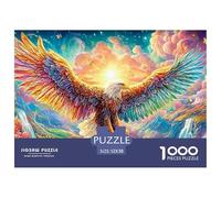 Águila de Alas Arcoíris Vuela Entre un Paisaje Brillante Puzzle De 1000 Piezas águila Perfecto Regalo De Cumpleaños para Niños Y Adultos 52x38cm/1000pcs