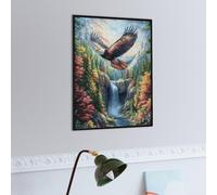 Águila de la Cascada Puzzle 300 Piezas Obra De Arte 3D Animales de paisajes Naturales Rompecabezas para Hombres Y Mujeres Desafío Intelectual Estera Portátil DIY Moderno 300 PCS