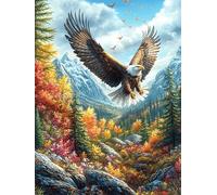Águila de montaña Nevada Puzzle 1000 Piezas Obra De Arte 3D Animal fantástico de Animales Salvajes Rompecabezas para Hombres Y Mujeres Desafío Intelectual Estera Portátil DIY Moderno 1000 PCS