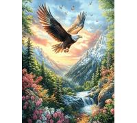Águila de montaña Nevada Rompecabezas 500 Piezas Cartón para Parejas Animales y Plantas fantásticos Actividad Tiempo Libre Terapia Relajación Decoración Salón Regalo Sorpresa 500 PCS