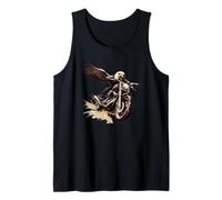Águila de motocicleta audaz para un viaje sin miedo Camiseta sin Mangas