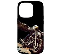 Águila de motocicleta audaz para un viaje sin miedo Carcasa para iPhone 14 Pro