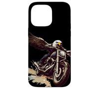 Águila de motocicleta audaz para un viaje sin miedo Carcasa para iPhone 14 Pro Max
