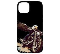 Águila de motocicleta audaz para un viaje sin miedo Carcasa para iPhone 15 Plus