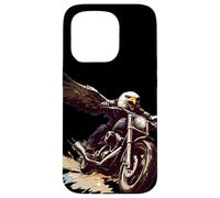 Águila de motocicleta audaz para un viaje sin miedo Carcasa para iPhone 15 Pro