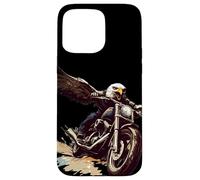 Águila de motocicleta audaz para un viaje sin miedo Carcasa para iPhone 15 Pro Max