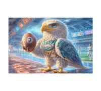 Águila de Sberbank en el Campo de fútbol Puzzle 1000 Piezas Portátil Familiar Tiempo Feliz Rompecabezas 3D para Familia Desafío Intelectual Maquetas Educativas Construir 1000 PCS