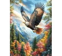 Águila del Bosque Puzzle 300 Piezas Papel Mayores Animal de compañías Terapia Ocupacional Alivio Estrés Tiempo Libre En Casa Regalo Original 300 PCS