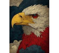 áGuila Diamond Painting, 5D Diamond Painting Adultos Animal, DIY Kit Manualidades Adultos, 5D Punto de Cruz Cuadro Diamante, DIY Pintura de Diamante Kits, Home Decoration, Regalo Decor, 60x90cm 1-3571