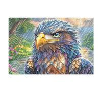 Águila en el Paisaje de Flores Coloridas Puzzle 1000 Piezas Educativo Construir 3D Rompecabezas para Familia Maquetas Educativas Desafío Intelectual Decoración Hogar 1000 PCS