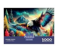 Águila en Vuelo: Papel Reciclado para Adultos: Águila Volando sobre Las montañas, Juego Educativo de descompresión, 1000 Piezas, 52 x 38 cm (1000 Unidades)