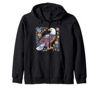 Águila Floral Vintage Flores América Águila Divertida Águila Niños Sudadera con Capucha