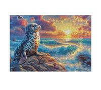 Águila Marina en la Roca Rompecabezas 300 Piezas Cartón para Expertos Actividad Familiar Educativa Hobby Colección Reunión Familiar Juegos Regalo Sorpresa 300 PCS