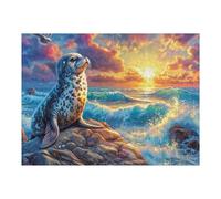 Águila Marina en la Roca Rompecabezas 500 Piezas Cartón para Expertos Actividad Familiar Educativa Hobby Colección Reunión Familiar Juegos Regalo Sorpresa 500 PCS