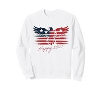 Águila mezclada con Bandera de Estados Unidos Vintage Patriotic Happy 250! Regalo Sudadera
