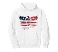 Águila mezclada con Bandera de Estados Unidos Vintage Patriotic Happy 250! Regalo Sudadera con Capucha
