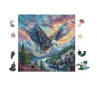 Águila Montañosa Rompecabezas 100 Piezas Cartón para Principiantes Días Lluviosos Alivio Estrés Tiempo Libre En Casa Garantía Reposición Regalo Cumpleaños 28x28cm
