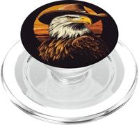 Águila noble con sombrero de vaquero para una aventura audaz PopSockets PopGrip para MagSafe