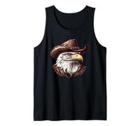 Águila orgullosa con sombrero de vaquero para un atractivo audaz Camiseta sin Mangas