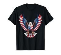 Águila Patriótica Alas Bandera USA Libertad Orgullo Camiseta