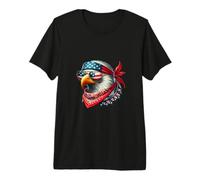 Águila patriótica con Bandana y Gafas de Sol Camiseta Premium