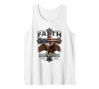 Águila Patriótica de Fe y Libertad en Diseño Vintage Camiseta sin Mangas