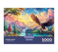 Águila Posada en una Rama sobre un Paisaje Vibrante Puzzle De 1000 Piezas águila Cumpleaños Y Vacaciones 70x50cm/1000pcs