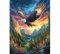 Águila Real Volando sobre el Valle de montaña Rompecabezas 1000 Piezas Cartón para Toda La Familia Tiempo Libre Entretenimiento Sin Pantalla 1000 PCS