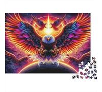 Águila Rompecabezas 1000 Piezas Alas del Inferno Adultos Niños +14 Años Juego Difícil Acertijos Inteligentes Regalo Familiar Papel 70x50cm/1000pcs