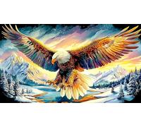 águila Rompecabezas Imposible,desafío for Adults Entretenimiento Creativo 1000 Piezas Obra de Arte de Juego de para Adultos y niños 75x50cm/1000pcs