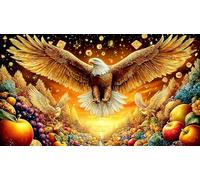 águila Rompecabezas Imposible,desafío for Adults Entretenimiento Creativo 1000 Piezas Obra de Arte de Juego de para Adultos y Niños Mayores de 12 años 38x52cm/1000pcs